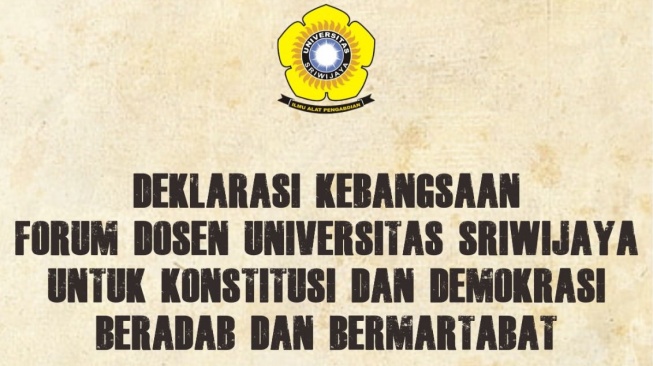 Susul Kampus Lainnya? Unsri Deklarasi Untuk Konstitusi Dan Demokrasi Beradab