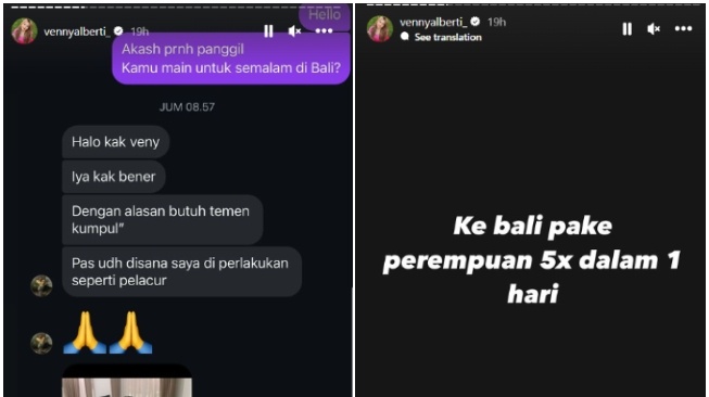 Venny Alberti tertular penyakit menular seksual dari Akash Elahi (Instagram)