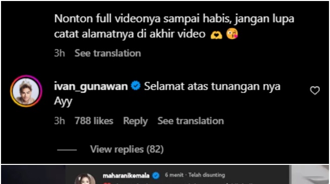 Ivan Gunawan memberi selamat kepada AYu Ting Ting (Instagram)