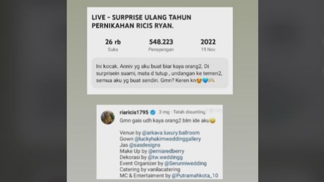 Postingan Ria Ricis yang diganti usai gugat cerai. (TikTok/svaa__grni)