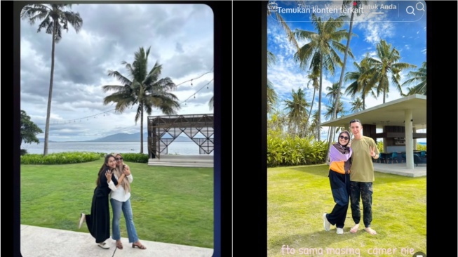 Ayu Ting Ting foto bareng calon ibu mertua (TikTok @ibushaswa)