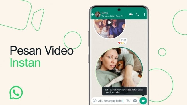 Fitur WhatsApp, Pesan Video. [WhatsApp Indonesia]