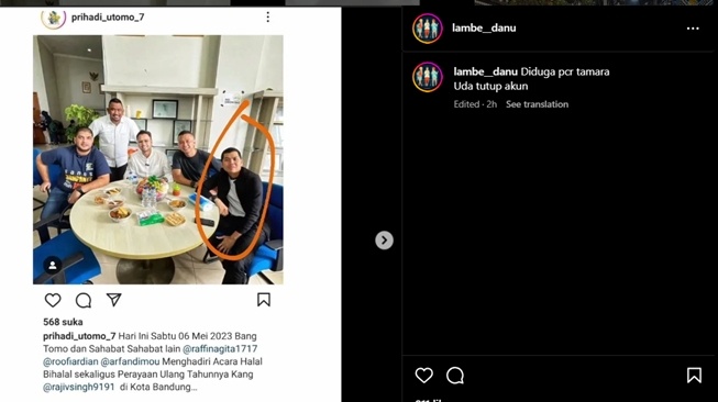 Pria yang diduga pacar Tamara Tyasmara (Instagram)