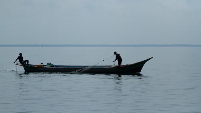 Aktivitas nelayan di Kendawangan. (Tim Liputan)