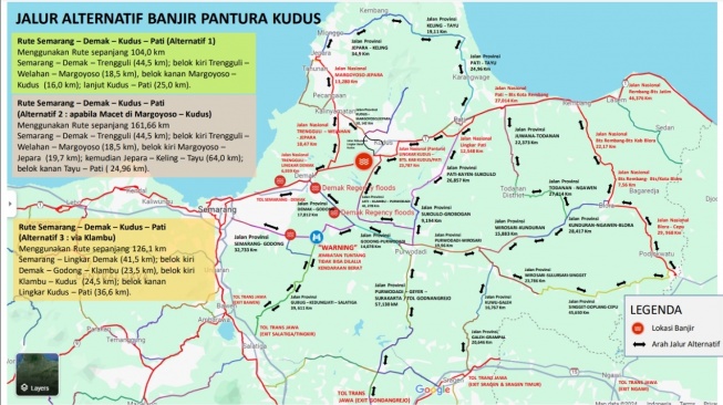 Jalan Pantura Demak-Kudus Masih Terendam Banjir, Ini Jalur Alternatifnya