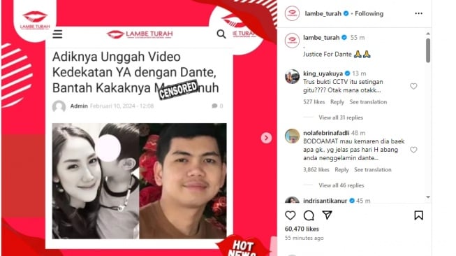 komentar Uya Kuya soal adik YA (Instagram/@lambe_turah)