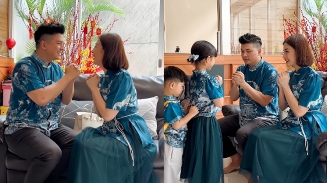 Gaya Keluarga Artis Rayakan Tahun Baru Imlek 2024 (Instagram/chelseaoliviaa)