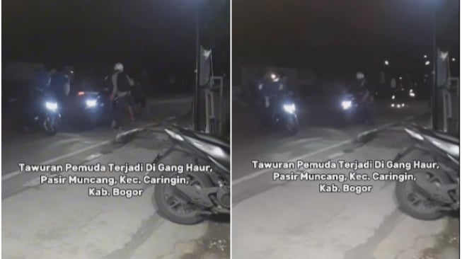 Video Tawuran di Caringin Bogor Viral, Massa Bawa Petasan Hingga Celurit