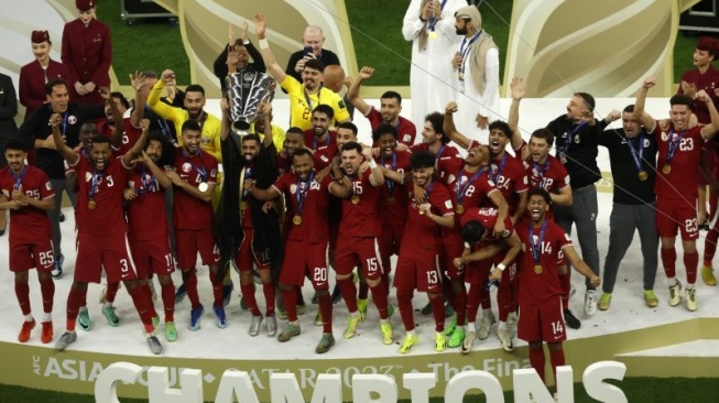 Timnas Qatar juara Piala Asia 2023 (Antara)