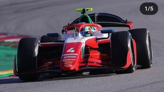 Andrea Kimi Antonelli turun di dalam perlombaan Formula 2 (F2) sama-sama team Prema Racing [picture courtesy of Kimi Antonelli].