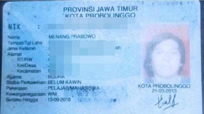 KTP in the name of Menang Prabowo (special doc.)