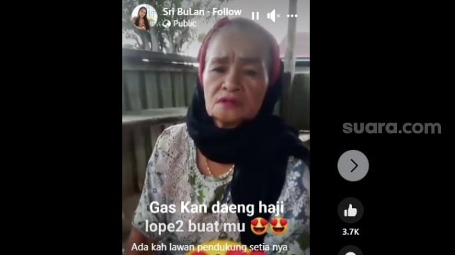 Ibu Haji Siap Dipenggal Demi Prabowo! Video Lucu Mendukung Calon Presiden Viral