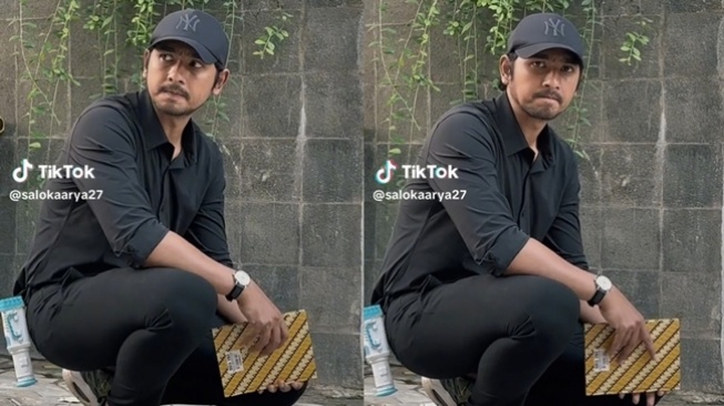 Arya Saloka Parodikan Aksi Mayor Teddy (tiktok/@salokaarya27)