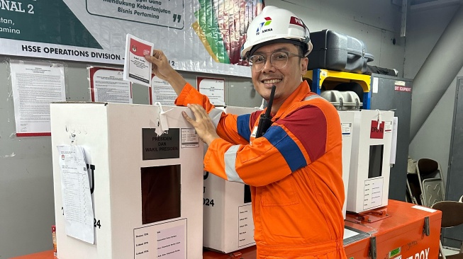 Pertamina Hulu Energi Salurkan Hak Pilih Pemilu di Lepas Pantai