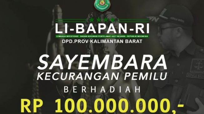 LI-BAPAN Kalbar Gelar Sayembara Berhadiah Rp 100 Juta untuk Bongkar Kecurangan Pemilu