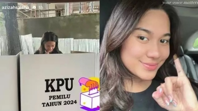  Artis Pertama Kali Nyoblos (Instagram/@azizahsalsha_)