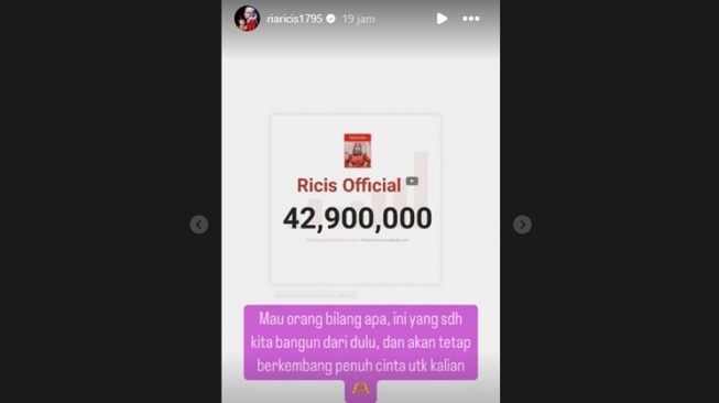 Posisi YouTuber Terkaya Digeser Frost Diamond, Ini Kata Ria Ricis. (Instagram/riaricis1795)