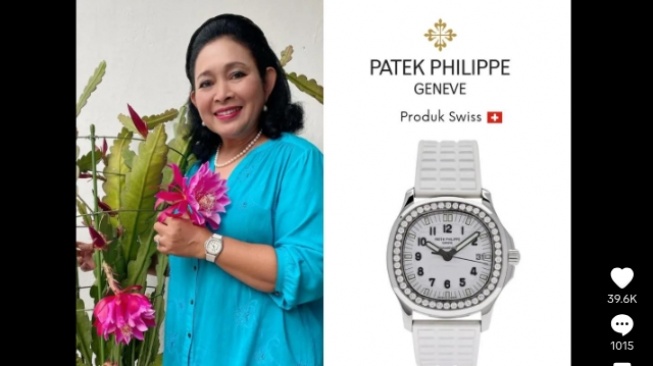 Koleksi jam tangan mewah Titiek Soeharto. (TikTok/@fashionpejabat)