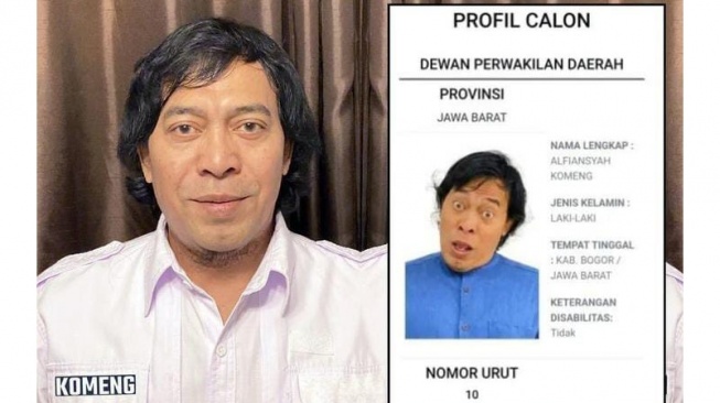 Alasan Komeng Pilih Foto Nyeleneh di Surat Suara: Suka Konsep Ngelawak Aja