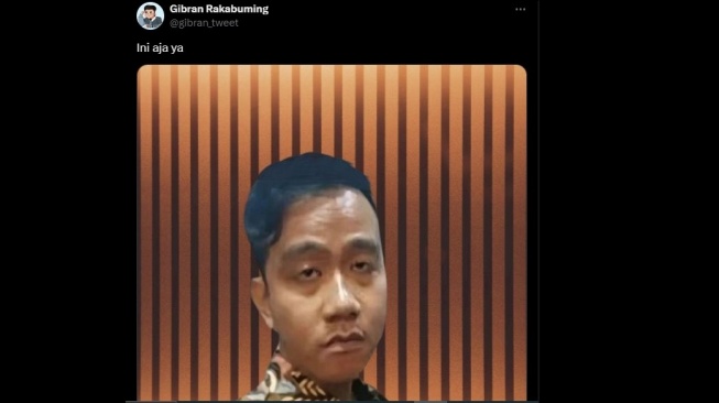 Gibran Diminta Foto Serius Saat Jadi Wapres Malah Bikin Ngakak. [X/Gibran_tweet]