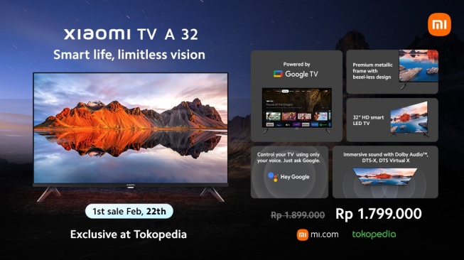 Xiaomi TV A 32" dan Xiaomi TV A Pro 32”. [Xiaomi Indonesia]