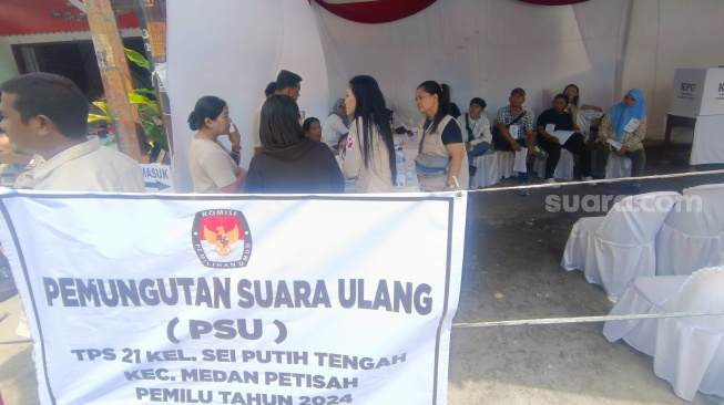 Suasana pemungutan suara ulang di Medan. [Suara.com/M.Aribowo]