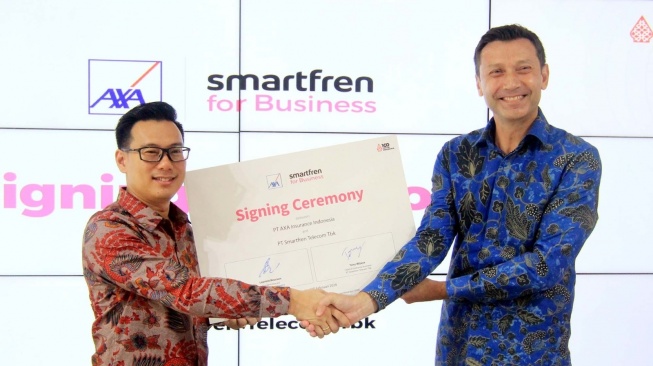 Kolaburasi Smartfren for Business x AXA Insurance. [Smartfren]