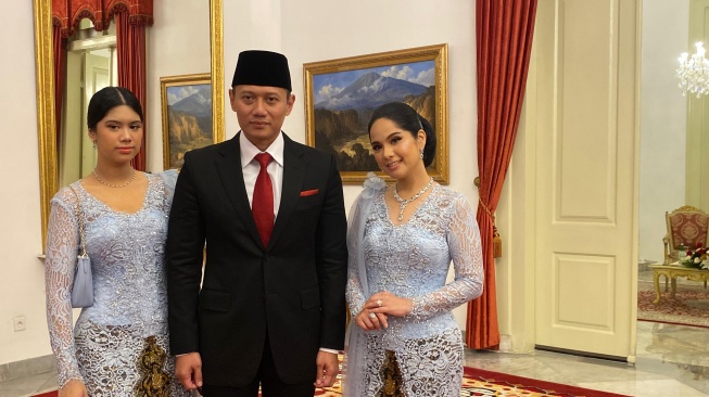 Agus Harimurti Yudhoyono (AHY) jelang dilantik jadi Menteri ATR di Istana, Rabu (21/2/2024). (Foto: Istimewa)
