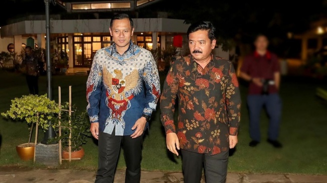 Agus Harimurti Yudhoyono (AHY) bertemu Hadi Tjahjanto. [Instagram @agusyudhoyono]