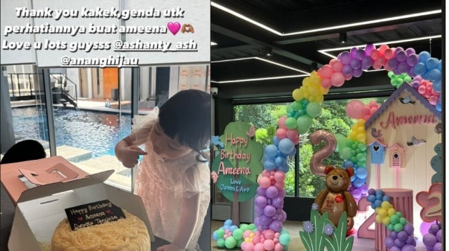 Kejutan dari Ashanty dan Kris Dayanti untuk Ameena (instagram)