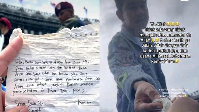 Surat dari pendukung Prabowo-Gibran (TikTok)