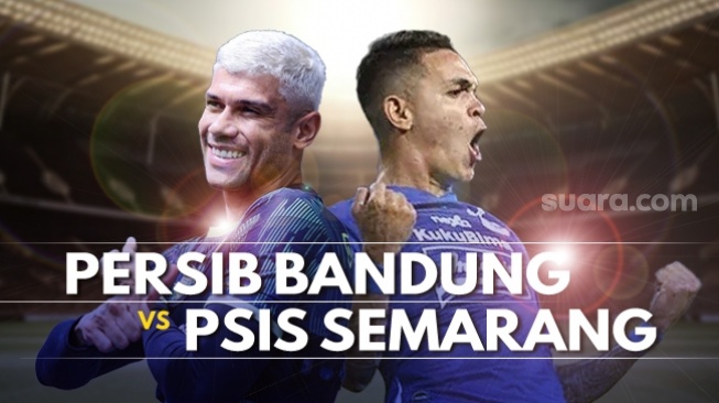 Ilustrasi pertandingan Persib vs PSIS Semarang.di Stadion Gelora Bandung Lautan Api pada Selasa (27/2/2024). [Suara.com].