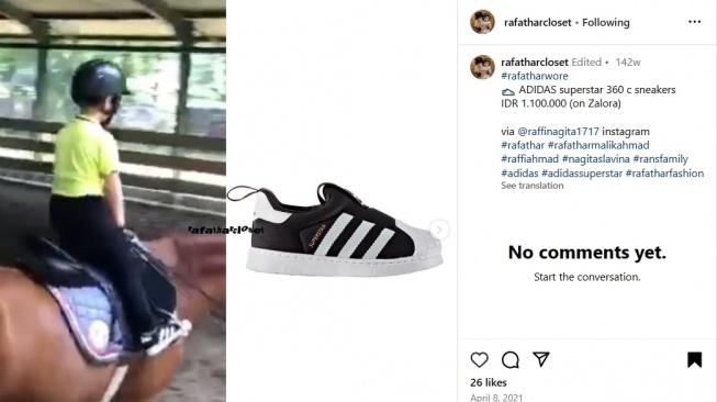 Koleksi sepatu mahal Rafathar Malik Ahmad (Instagram/rafatharcloset)