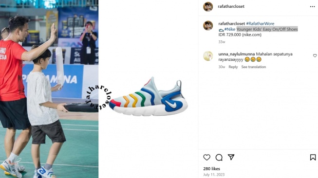 Koleksi sepatu mahal Rafathar Malik Ahmad (Instagram/rafatharcloset)