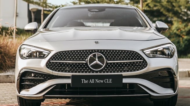 All New Mercedes-Benz CLE 300 4MATIC Coupe AMG Line tampil di pameran BCA Expoversary  di ICE, BSD City, Tangerang Selatan [Inchcape Indonesia].