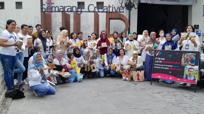 Peserta pelatihan Tiktok Jalin Nusantara, Sabtu (2/3/2024). [Suara.com/Budi Arista Romadhoni]