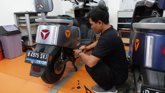 Jajaran Produk Motor Listrik Yadea. (Foto: Yadea)