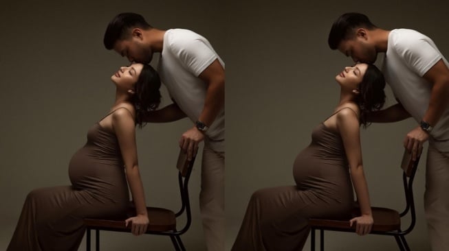 Jessica Mila dan Yakup Hasibuan menjalani maternity shoot atau pemotretan kehamilan jelang persalinan. [Instagram]