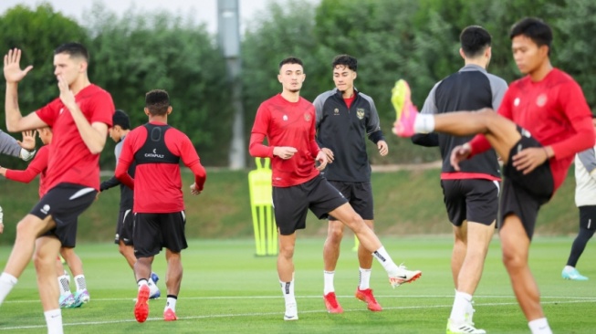 Sesi Latihan Timnas Indonesia. (pssi.org)