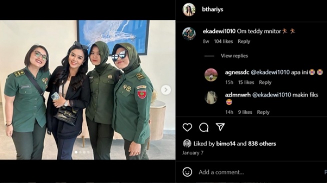 Bthari Ayeisha disebut-sebut sebagai kekasih Mayor Teddy (Instagram)