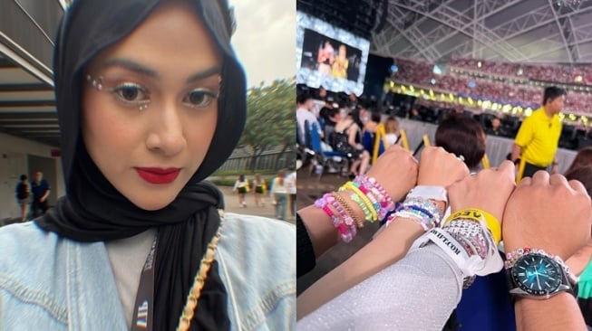 Gaya Artis Nonton Konser Taylor Swift di Singapura (Instagram/@ninazatulini22)