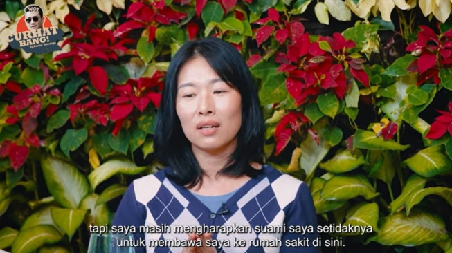 Amy, bule asal Korea yang suaminya diambil oleh Tisya Erni (Youtube/Denny Sumargo)