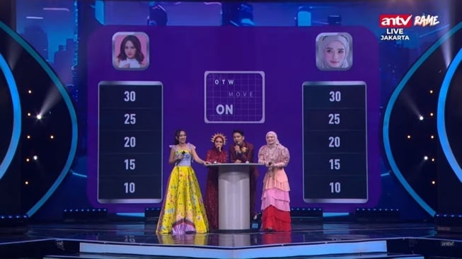 Inara Rusli dan Ria Ricis di acara HUT ANTV ke-31 (TikTok/@antv_official)