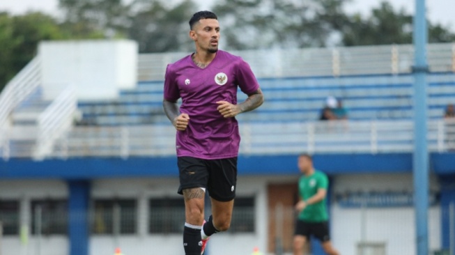 Stefano Lilipaly saat pemusatan latihan bersama Timnas Indonesia (pssi.org)