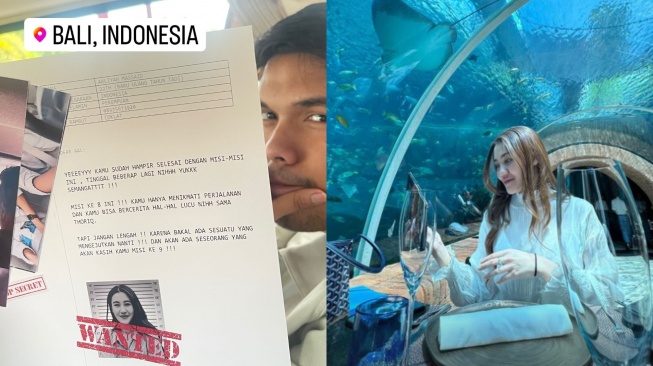 Thariq Halilintar beri kejutan ulang tahun ugal-ugalan buat Aaliyah Massaid. (Instagram)