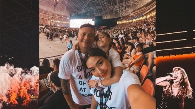 Gading Marten dan Gisel Kompak Temani Anak Nonton Konser Taylor Swift, Netizen: Gempi Menolak Broken Home!