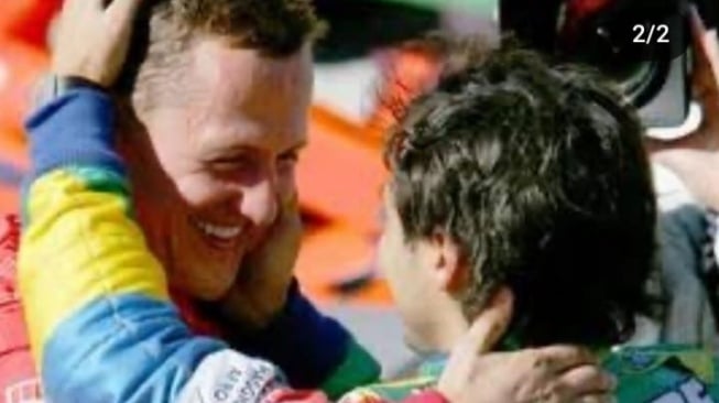 Kenangan Felipe Massa dengan Juara Dunia F1 tujuh kali, Michael Schumacher. Setiap tahun ia mengunggah potret berbeda tentang masa aktifnya di balap F1 dan satu trek dengan Schumi, yang diberinya tagar "keep fighting my brother" [picture courtesy of Felipe Massa]. 