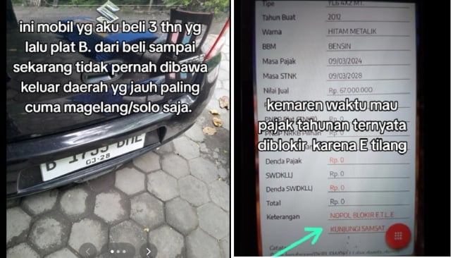 Curhat Pembeli Mobil Bekas Jadi Korban Scam Tilang Elektronik (TikTok)