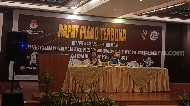 Rekapitulasi  KPU Medan Tuntas, Prabowo-Gibran Unggul