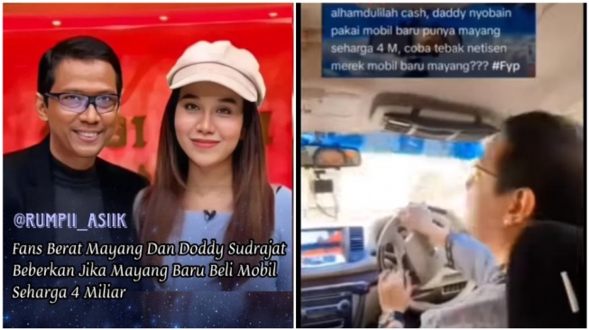 Potret Mayang dan Doddy Sudrajat pamer mobil baru (Instagram/rumpii_asiik)